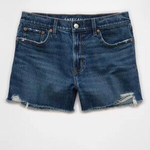American Eagle AE Stretch Low-Rise Ex-Boyfriend Blue Denim Short Size 0